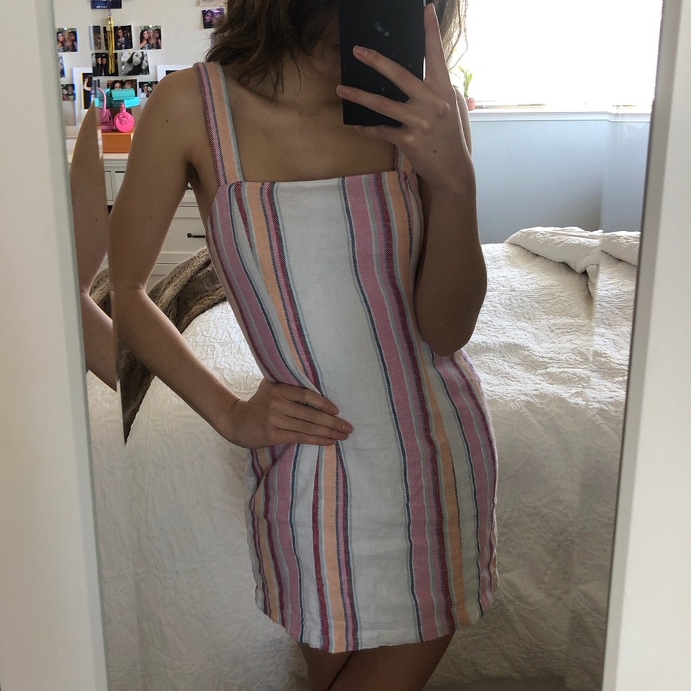 Striped mini dress